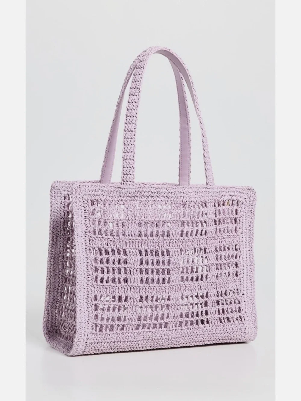 NWT , tory burch ELLA HAND-CROCHETED SMALL TOTE pale purple